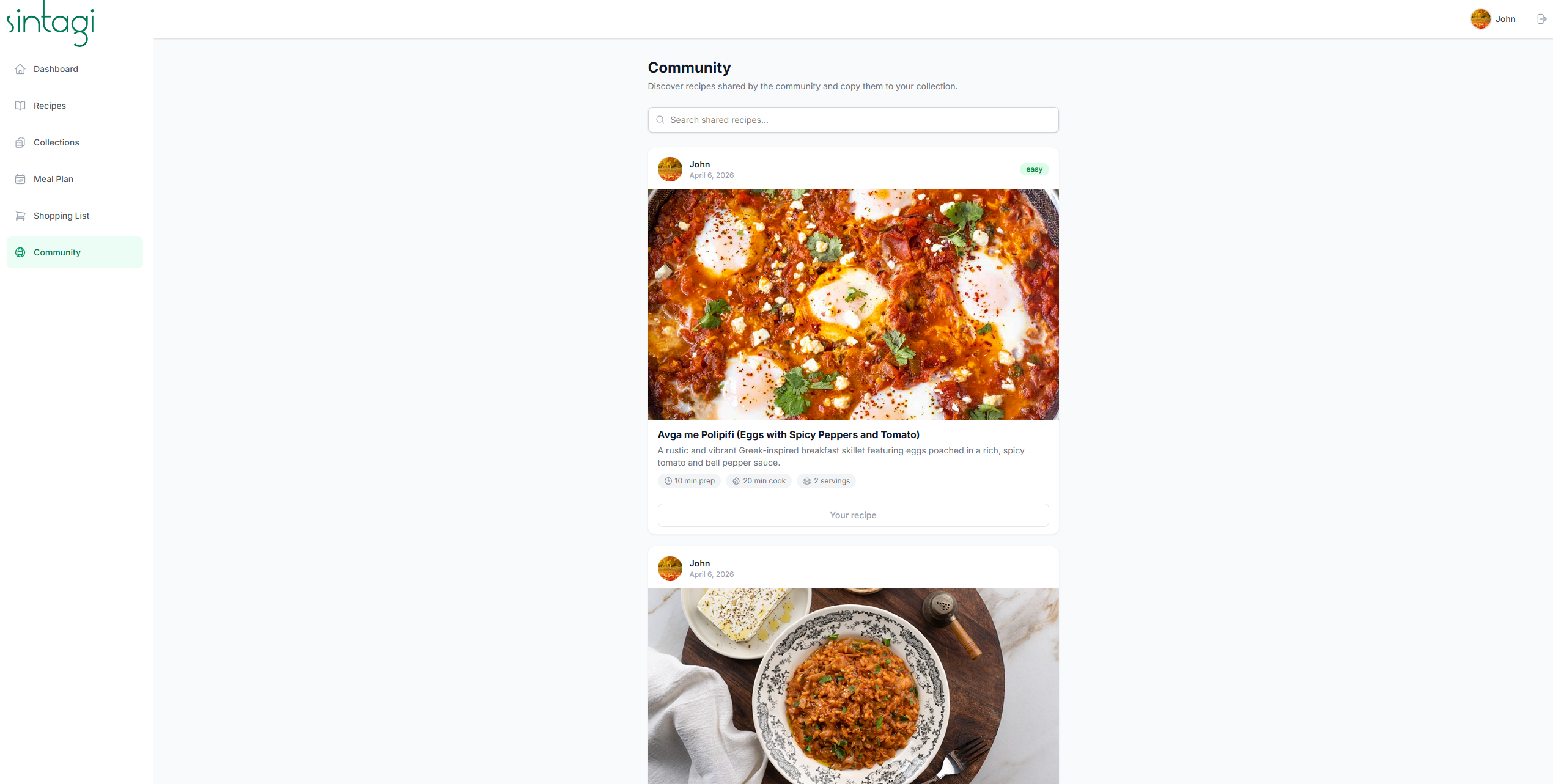 Sintagi community feed